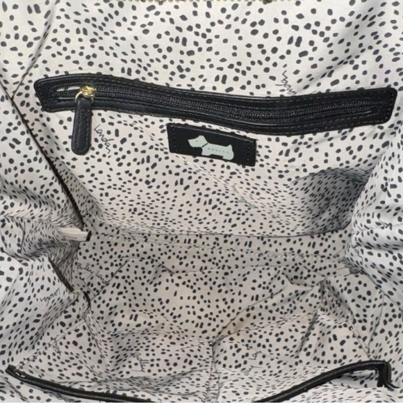 Radley London Black Nylon Leather Trim Gold Hardware Backpack or Laptop Purse - Picture 7 of 11